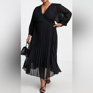 Asos curve pleated dress
